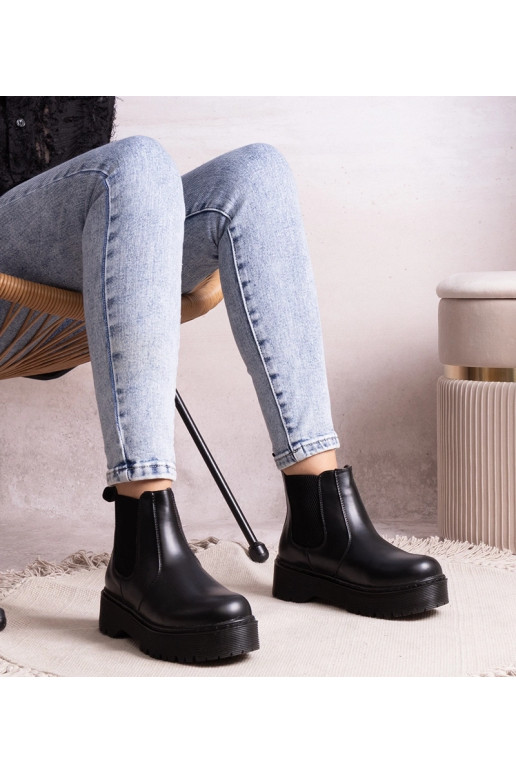 Schwarze Plateauboots Lessaya