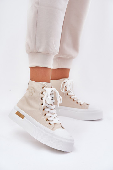 Freizeitschuhe mit Sohle Feminin mit einer Plattform Beige Laviriona 2