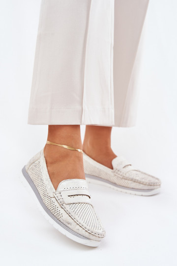 Bralithia Mokassins aus eco Leder in Silber 2