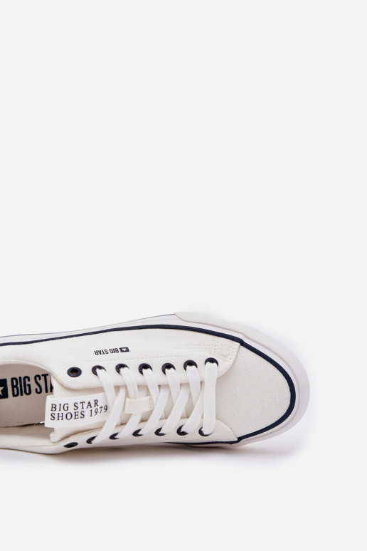 Niedrige Herren Freizeitschuhe Big Star NN174017 in Weiß