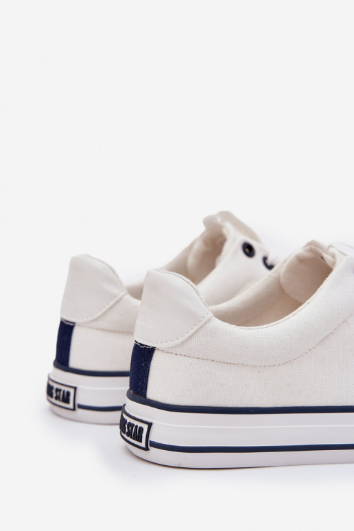 Niedrige Herren Freizeitschuhe Big Star NN174017 in Weiß