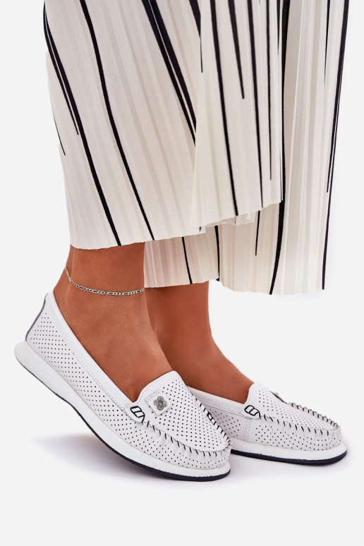 Haut Mokassins für Damen S.Barski LR51-673 Zueiße Farbe