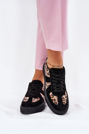 Sneakers Stilvollllschuhe Feminin und Schriften mit einer Plattform schZuarze Farbe Ermöglichttivira 2