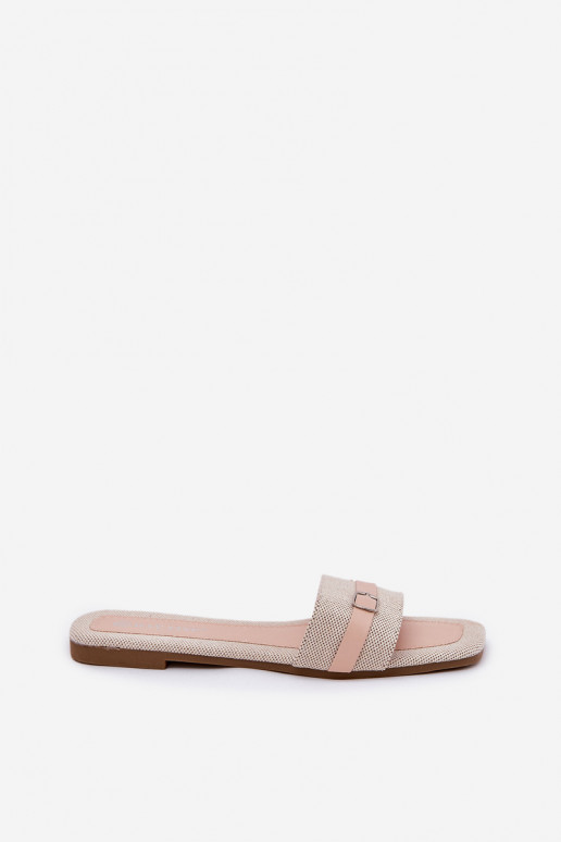 gleichschenklig Damenhausschuhe mit Riemen I mit Schnallen Beige Zilina gleichschenklig Damenhausschuhe mit Riemen I mit Schnallen Beige Zilina