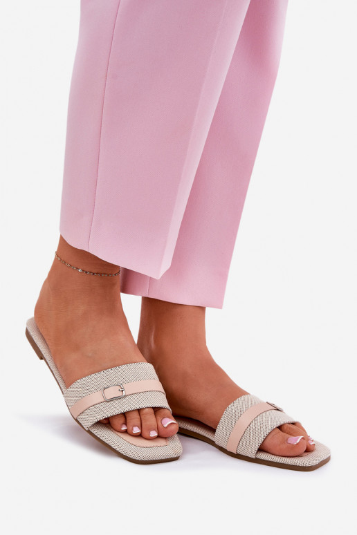 gleichschenklig Damenhausschuhe mit Riemen I mit Schnallen Beige Zilina gleichschenklig Damenhausschuhe mit Riemen I mit Schnallen Beige Zilina