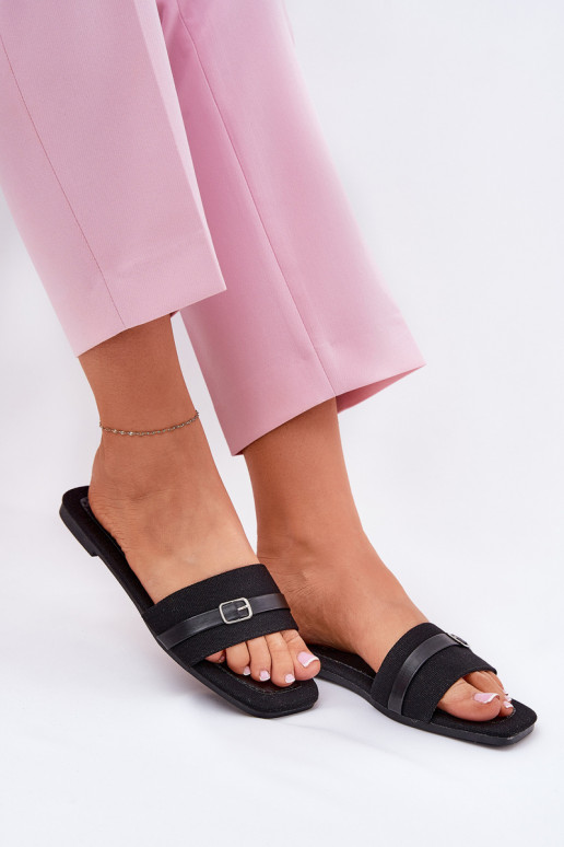 gleichschenklig Damenhausschuhe mit Riemen I mit Schnallen schZuarze Farbe Zilina gleichschenklig Damenhausschuhe mit Riemen I mit Schnallen schZuarze Farbe Zilina