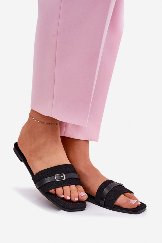 gleichschenklig Damenhausschuhe mit Riemen I mit Schnallen schZuarze Farbe Zilina gleichschenklig Damenhausschuhe mit Riemen I mit Schnallen schZuarze Farbe Zilina