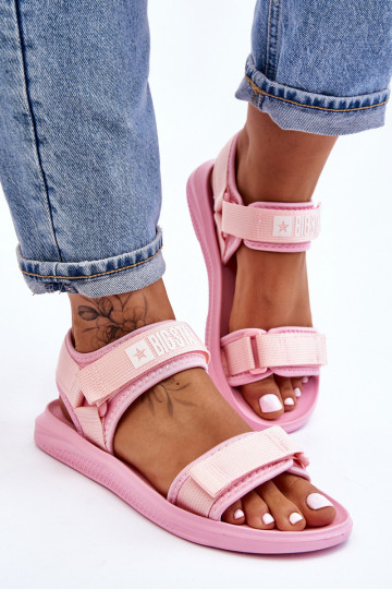 Feminin Sportlicher Stil Sandalen Big Star LL274729 pinke Farbe