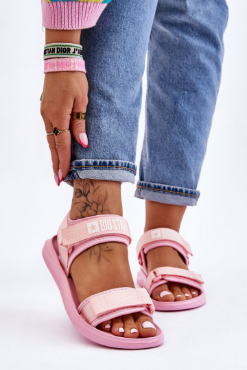 Damen Sportliche Sandalen Big Star LL274729 in Rosa 2
