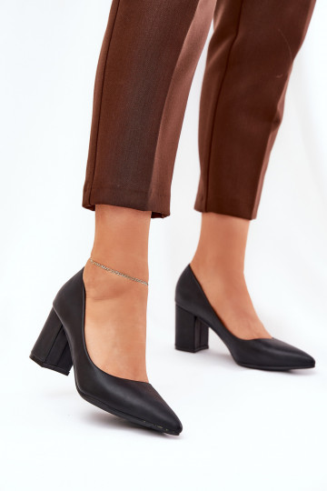 Hochhackige Schuhe Ze Szpiczastym Noskiem schZuarze Farbe Deonira 2