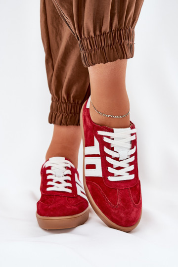 Sneakers Stilvollllschuhe Turnschuhe aus INildleder Vinceza 79517 rote Farbe 2