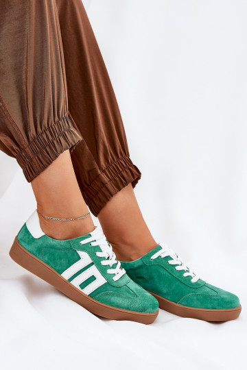 Sneakers Stilvollllschuhe Turnschuhe aus INildleder Vinceza 79517 grüne Farbe