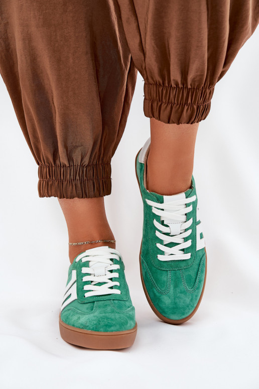 Sneakers Stilvollllschuhe Turnschuhe aus INildleder Vinceza 79517 grüne Farbe