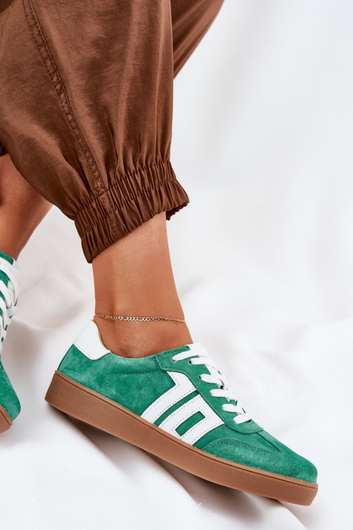 Sneakers Stilvollllschuhe Turnschuhe aus INildleder Vinceza 79517 grüne Farbe