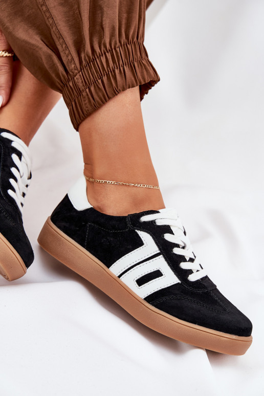 Sneakers Stilvollllschuhe Turnschuhe aus INildleder Vinceza 79517 schZuarze Farbe