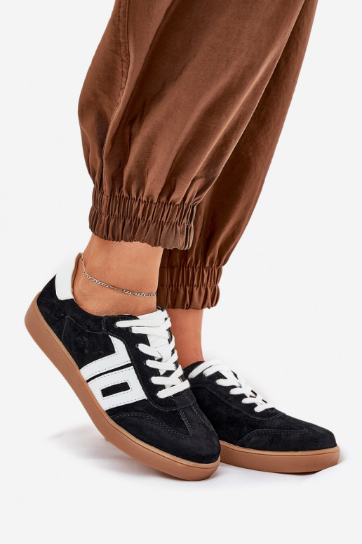 Sneakers Stilvollllschuhe Turnschuhe aus INildleder Vinceza 79517 schZuarze Farbe