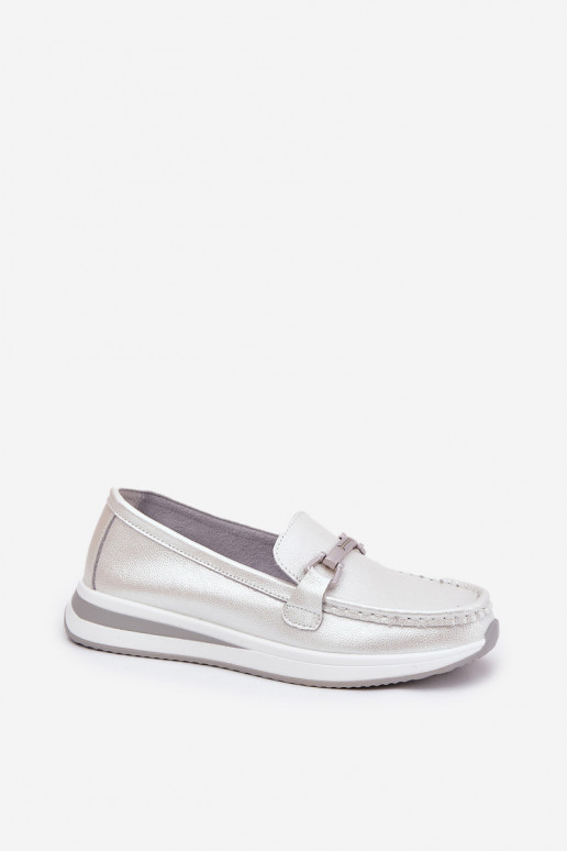 Haut Mokassins für Damen S.Barski GR51-598 Perlmutt