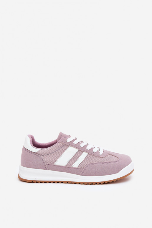 Sneakers Stilvollllschuhe Feminin Z aus Öko-INildlederu Violette Farbe Es mussrinils