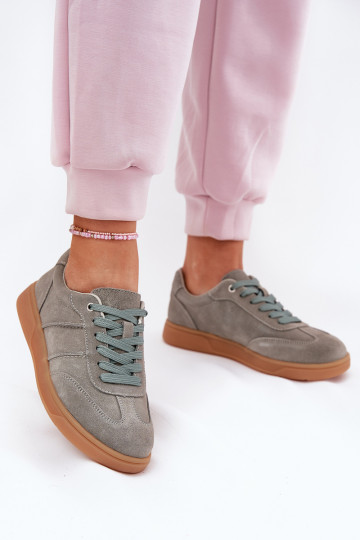 aus INildleder Niedrig Sneakers Stilvollllschuhe Feminin grüne Farbe Paliana 2