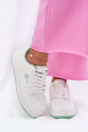 Damen weiße Sneakers Big Star RR274A246, Hi-Poly-System 2