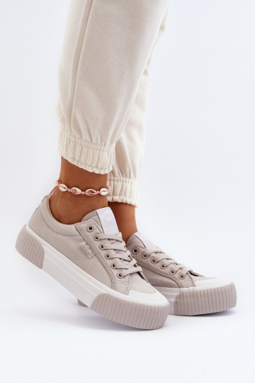 Graue Freizeitschuhe mit dicker Sohle Lee Cooper LCIN-24-31-2178