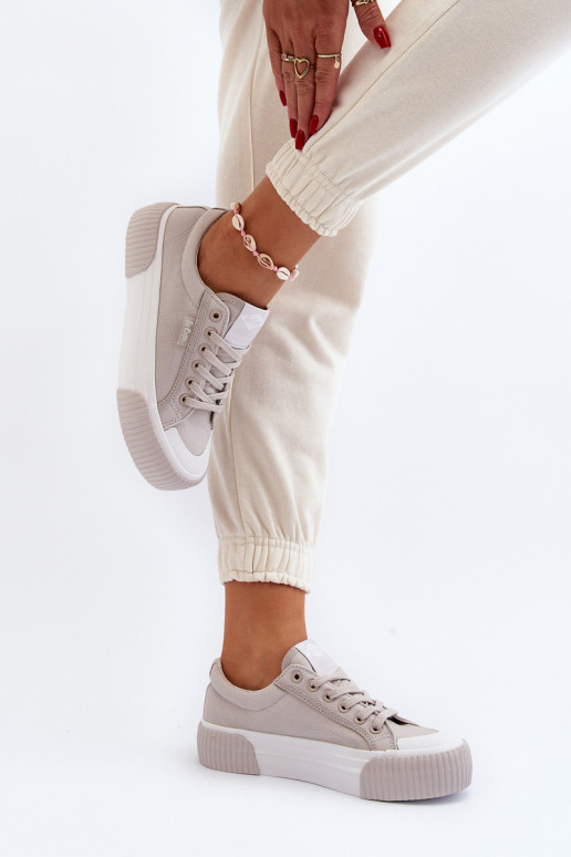 Freizeitschuhe Auf dicker Sohle Lee Cooper LCIN-24-31-2178 graue Farbe