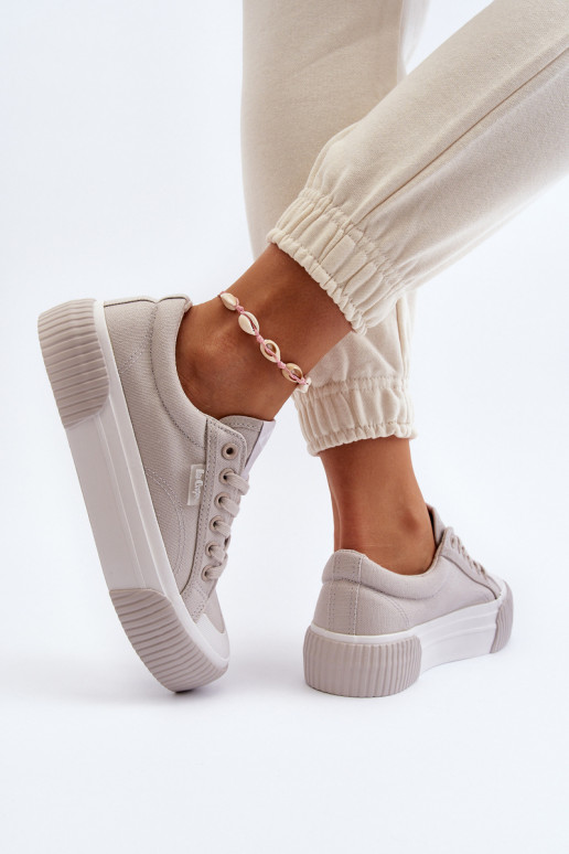 Freizeitschuhe Auf dicker Sohle Lee Cooper LCIN-24-31-2178 graue Farbe