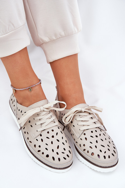 Schuhe Haut Feminin S.Barski LR51-610 Beige