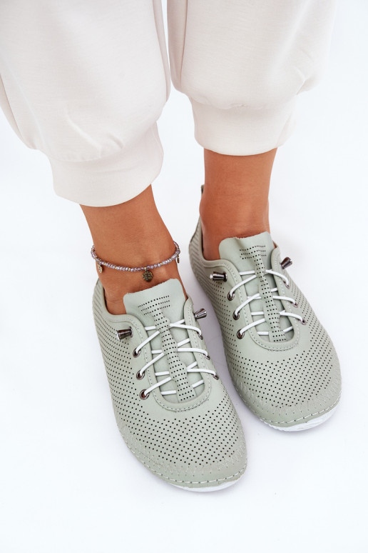 Schuhe Feminin Aus Ermöglichtturleder Artiker 54C0833 hellgrün