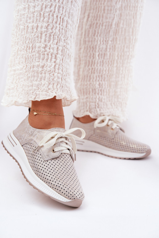 Haut  Schuhe Feminin mit einer Plattform Artiker 56C2113 Beige-goldene Farbe Haut  Schuhe Feminin mit einer Plattform Artiker 56C2113 Beige-goldene Farbe