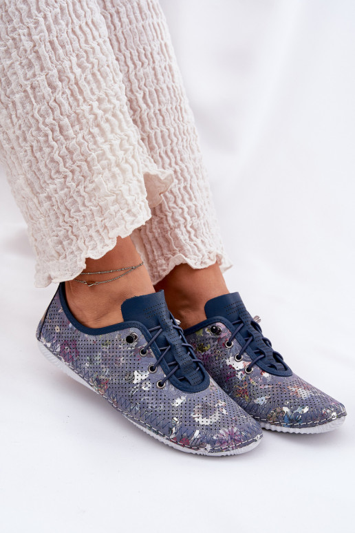 Schuhe Feminin Aus Ermöglichtturleder Gemustert Artiker 56C2691 blaue Farbe Schuhe Feminin Aus Ermöglichtturleder Gemustert Artiker 56C2691 blaue Farbe