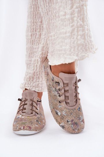 Schuhe Feminin Aus Ermöglichtturleder Gemustert Artiker 56C2689 Beige 2