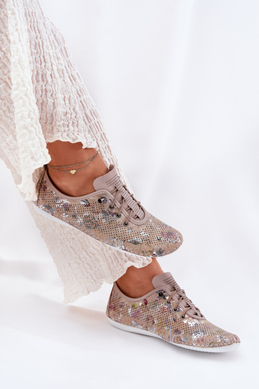 Schuhe Feminin Aus Ermöglichtturleder Gemustert Artiker 56C2689 Beige