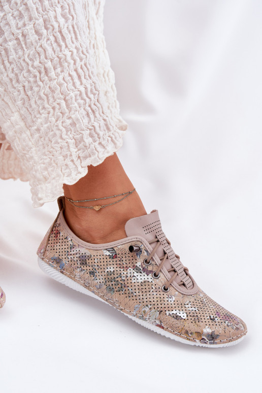 Schuhe Feminin Aus Ermöglichtturleder Gemustert Artiker 56C2689 Beige