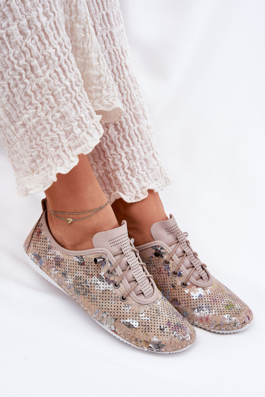 Schuhe Feminin Aus Ermöglichtturleder Gemustert Artiker 56C2689 Beige