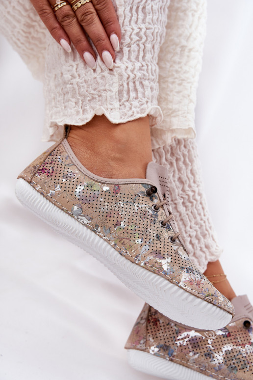 Schuhe Feminin Aus Ermöglichtturleder Gemustert Artiker 56C2689 Beige