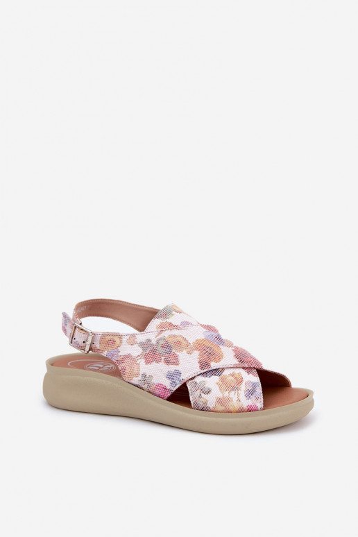 Damensandalen aus Öko-Leder mit Blumen Verschiedene Farben Tosmelia Damensandalen aus Öko-Leder mit Blumen Verschiedene Farben Tosmelia