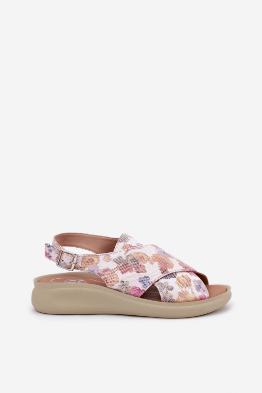 Damensandalen aus Öko-Leder mit Blumen Verschiedene Farben Tosmelia Damensandalen aus Öko-Leder mit Blumen Verschiedene Farben Tosmelia