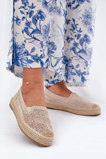 Espadrilles mit einer Plattform Vinceza 17392 Beige 2