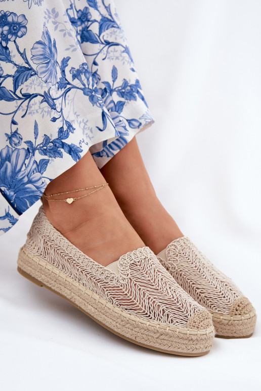 Espadrilles mit einer Plattform Vinceza 17392 Beige Espadrilles mit einer Plattform Vinceza 17392 Beige