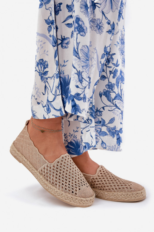Espadrilles Mit Zopf Vinceza 13625 Beige
