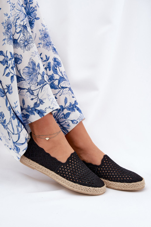 Espadrilles Mit Zopf Vinceza 13625 schZuarze Farbe Espadrilles Mit Zopf Vinceza 13625 schZuarze Farbe