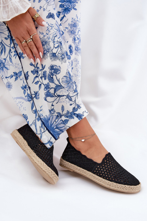 Espadrilles Mit Zopf Vinceza 13625 schZuarze Farbe Espadrilles Mit Zopf Vinceza 13625 schZuarze Farbe
