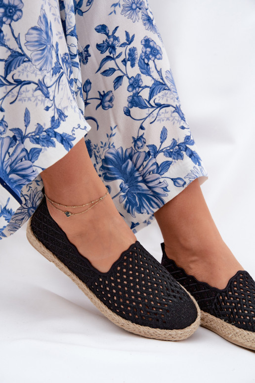 Espadrilles Mit Zopf Vinceza 13625 schZuarze Farbe Espadrilles Mit Zopf Vinceza 13625 schZuarze Farbe