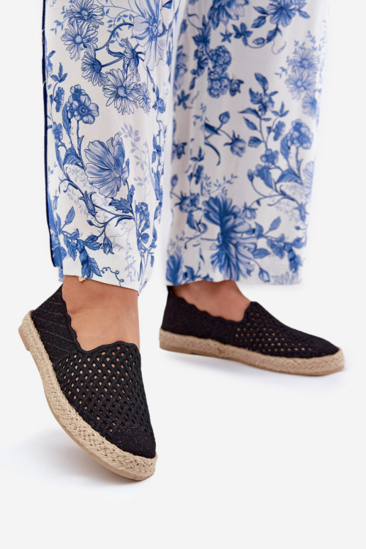 Espadrilles Mit Zopf Vinceza 13625 schZuarze Farbe Espadrilles Mit Zopf Vinceza 13625 schZuarze Farbe