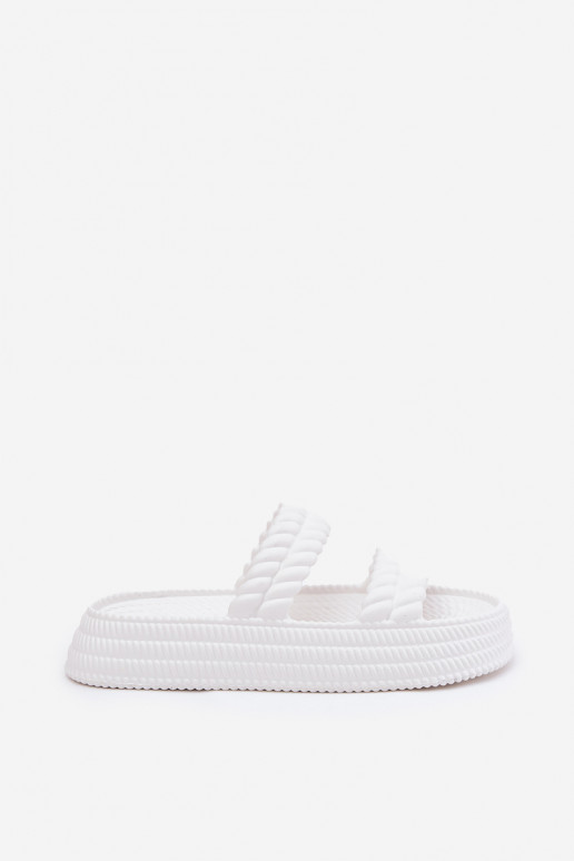 Leichte Hausschuhe  Damenhausschuhe mit einer Plattform S.Barski ZK51-001 Zueiße Farbe Leichte Hausschuhe  Damenhausschuhe mit einer Plattform S.Barski ZK51-001 Zueiße Farbe