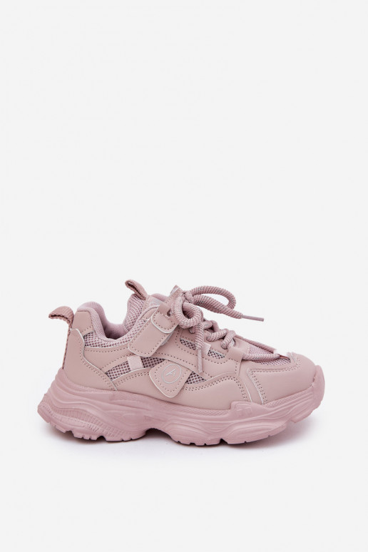 Sneakers Stilvollllschuhe Kindisch mit einer Plattform pinke Farbe Hanomess