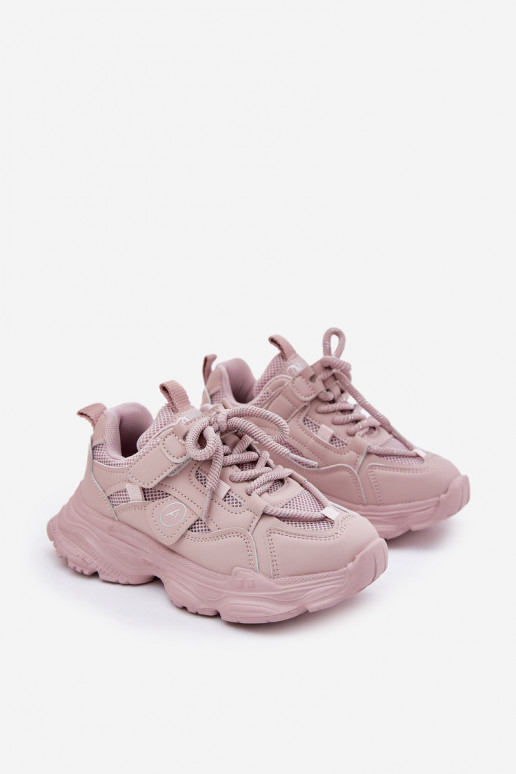 Sneakers Stilvollllschuhe Kindisch mit einer Plattform pinke Farbe Hanomess