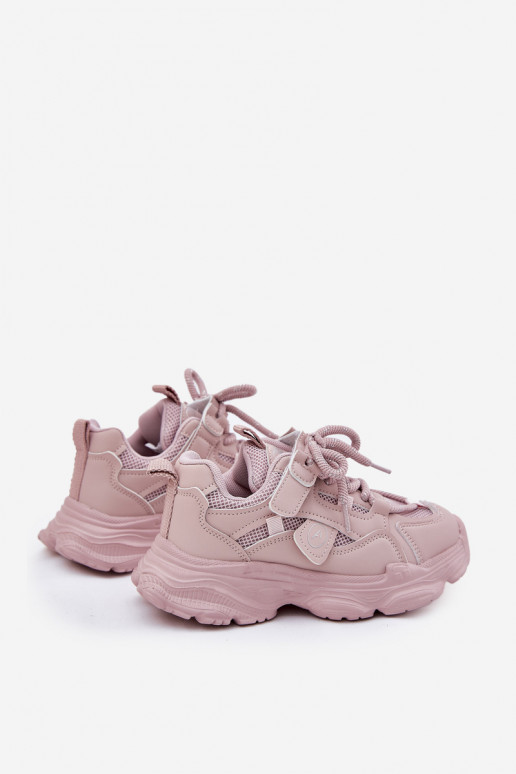 Sneakers Stilvollllschuhe Kindisch mit einer Plattform pinke Farbe Hanomess