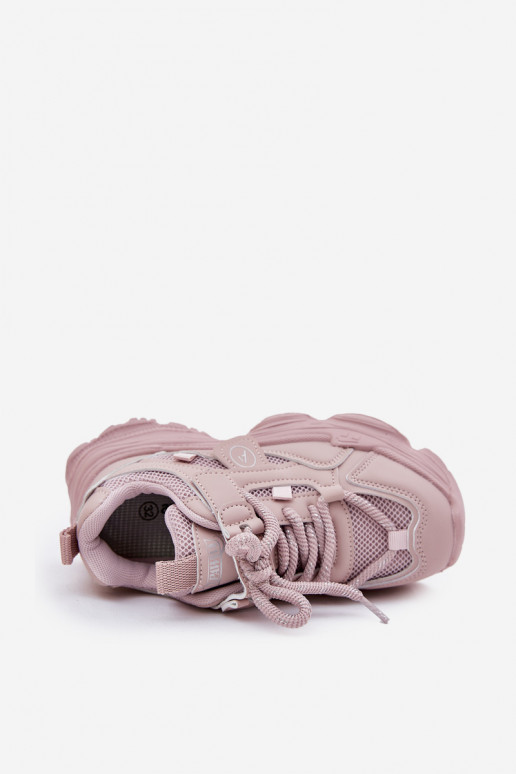 Sneakers Stilvollllschuhe Kindisch mit einer Plattform pinke Farbe Hanomess